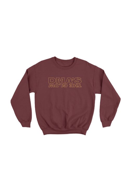 Backwards The Glow Maroon Crewneck by DMA'S