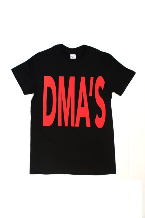 Red Logo Black Tshirt by DMA'S