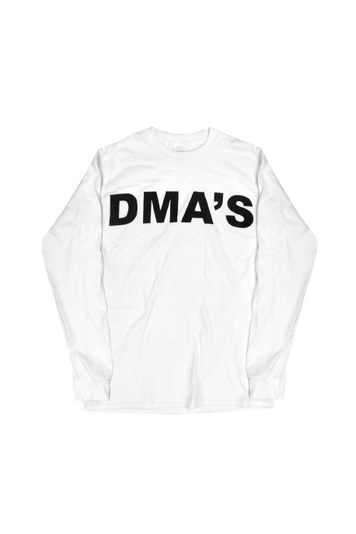 White Long Sleeve Shirt Album Font by DMA'S