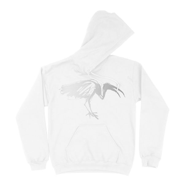Silver Ibis White Pullover Hood